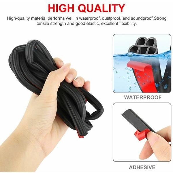 Starfire 5M L-shaped car door trunk sealing strip rubber sealing strip edge universal 5 meters high-quality car quiet solution rubber sealing strip shape sound insulation bumper strip 2025 - $12.99 –P2