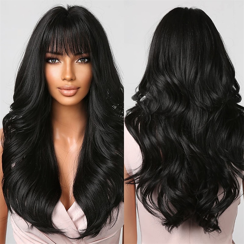 Allbell loira peruca platinada para mulheres cabelo sintético encaracolado longo com franja perucas onduladas com raízes escuras perucas barbiecore de 2025 por $31.99 –P3