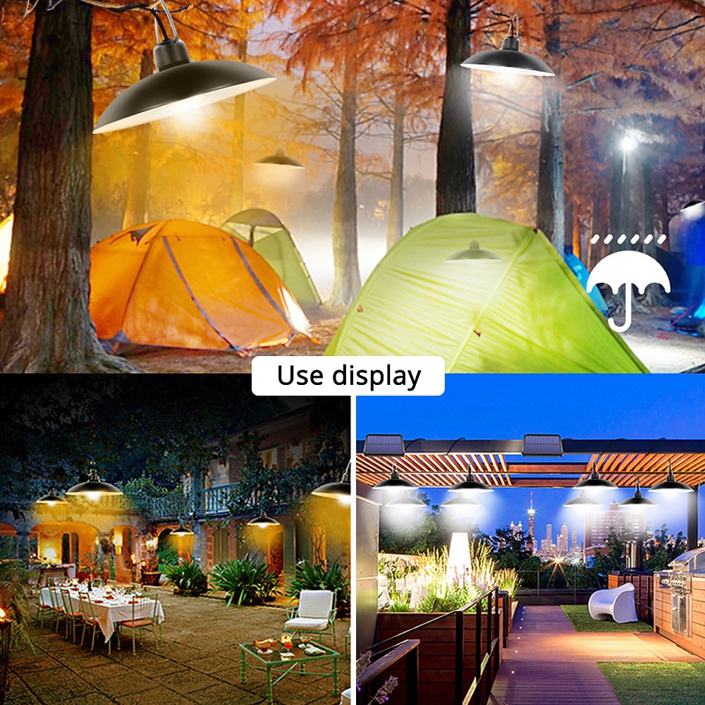 Solar Pendant Light Outdoor IP65 Waterproof 2 Head Indoor Solar Lamp with Cable Remote Controller for Courtyard Garden Indoor Lawn Landscape 2026 - $74.99 –P10