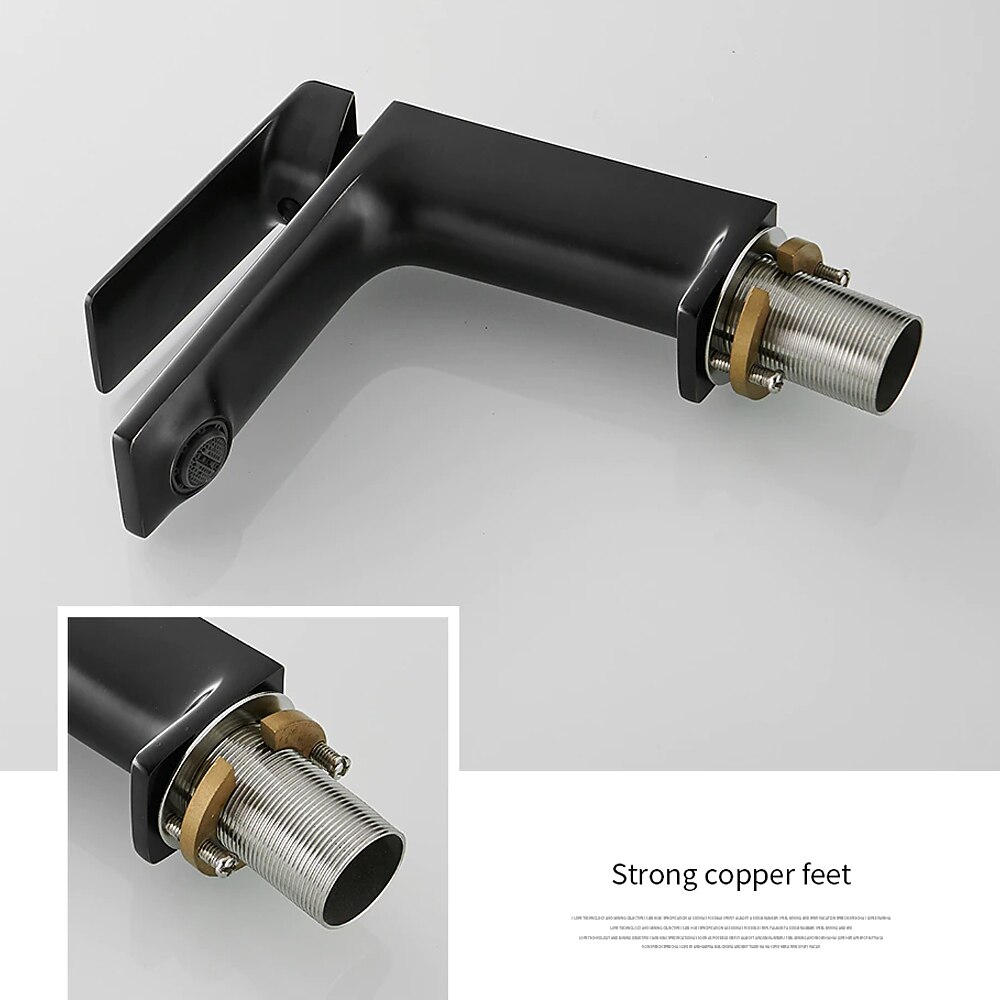 Bathroom Sink Mixer Faucet, Monobloc Washroom Basin Taps Single Handle One Hole Deck Mounted with Hot and Cold Hose 2025 - $137.99 –P8