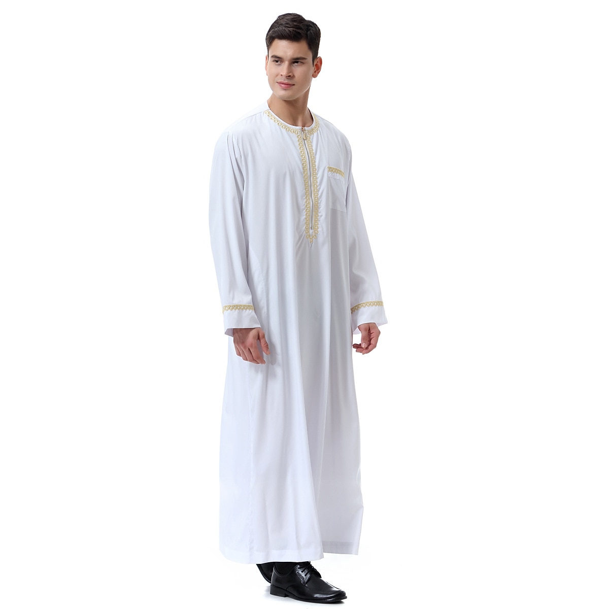 رجالي رداء - روب ثوب / جبة ديني سعودي عربي العربية مسلم رمضان بالغين / قمصان الرضعثوب الراقص 2025 - $48.99 –P18