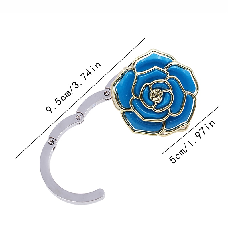 1pc supporto per borsa da tavolo portatile ganci per borse da tavolo supporto per ganci portamonete modello rosa gancio per borsa decorazione gancio per borsa del 2025 a $9.99 –P2