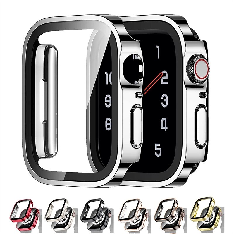 2025年 スクリーンプロテクター付き時計ケース と互換性があります Apple Watch Ultra 49mm / Series 8 7 41mm 45mm / Series 6 5 4 SE 40mm 44mm 耐衝撃 ハードPC 腕時計 カバー コレクション – $11.99 –P1