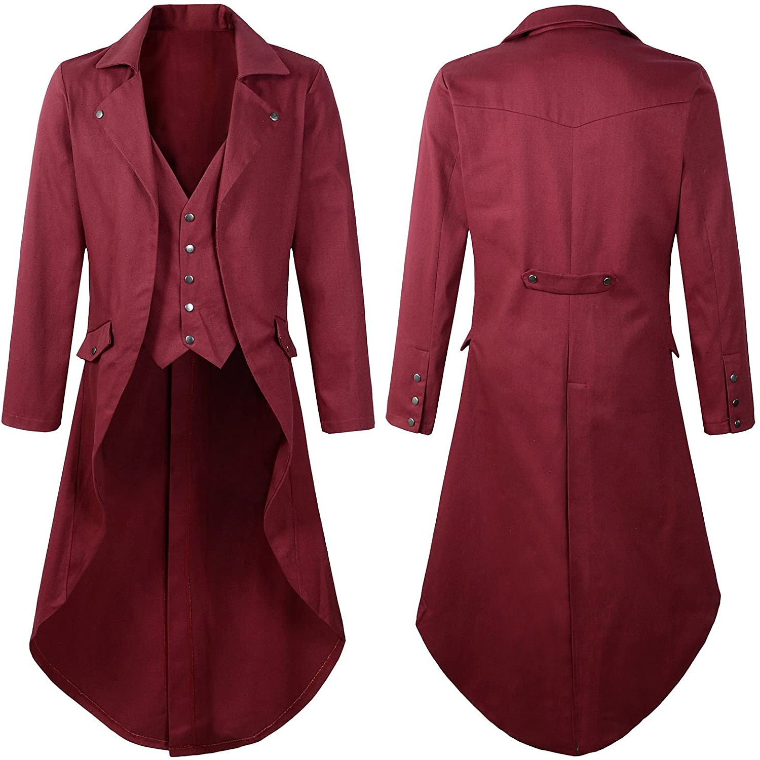 Punk og gotisk Kostymer i middelalderstil Steampunk Jakke ملابس السهرة للرجال Trenchcoat Vampyrer Tryllekunstner Herre Steampunk Halloween Maskerade Ytelse Voksne Frakk 2025 - $35.99 –P3