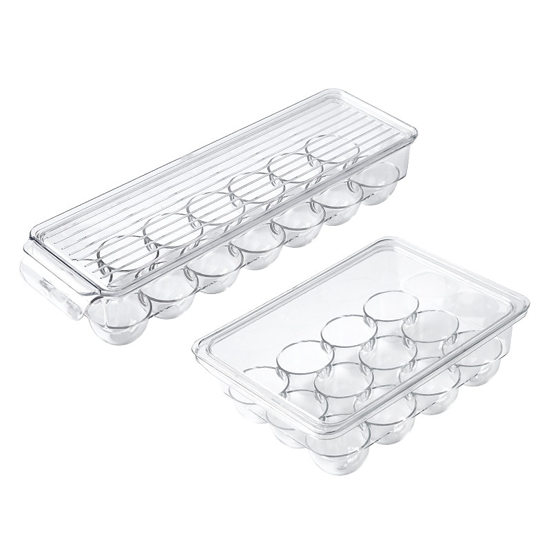 1pc Egg Holder For Refrigerator - Stackable Fresh Egg Tray - Clear