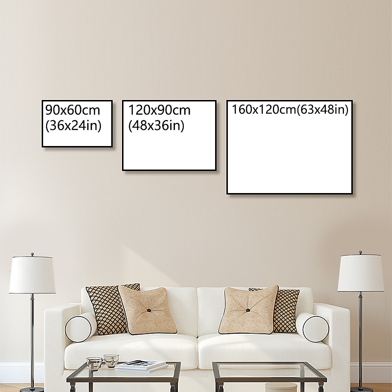 Hang-malované olejomalba Ručně malované Horizontální Abstraktní Krajina Klasické Moderní Bez vnitřní rám 2025 - $85.99 –P1