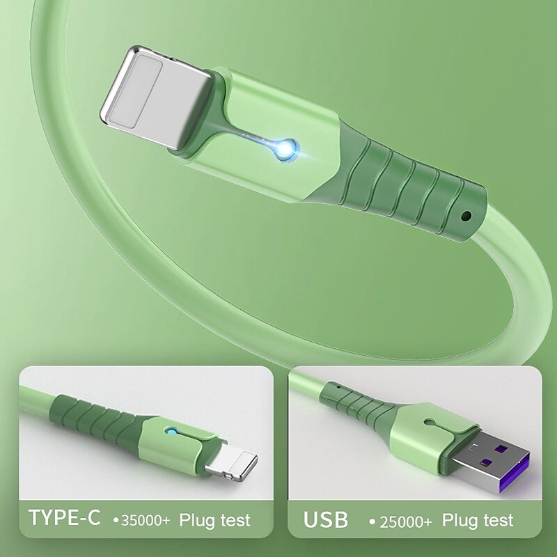 3 Colors Liquid Silicone Fast Charging Cable for iPhone 13 Mini 12 Pro Max X XR 11 XS 8 7 6s 5 Se USB Data Cable Charging Cords 2025 - $10.99 –P7