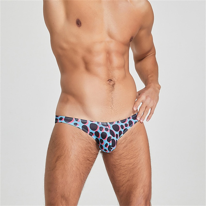 Herren 1 PC Slip Bedruckt Polyester Elasthan Waschbar Komfortabel Grafik-Drucke Tiefe Hüfthöhe Schwarz Blau 2025 - $8.99 –P5
