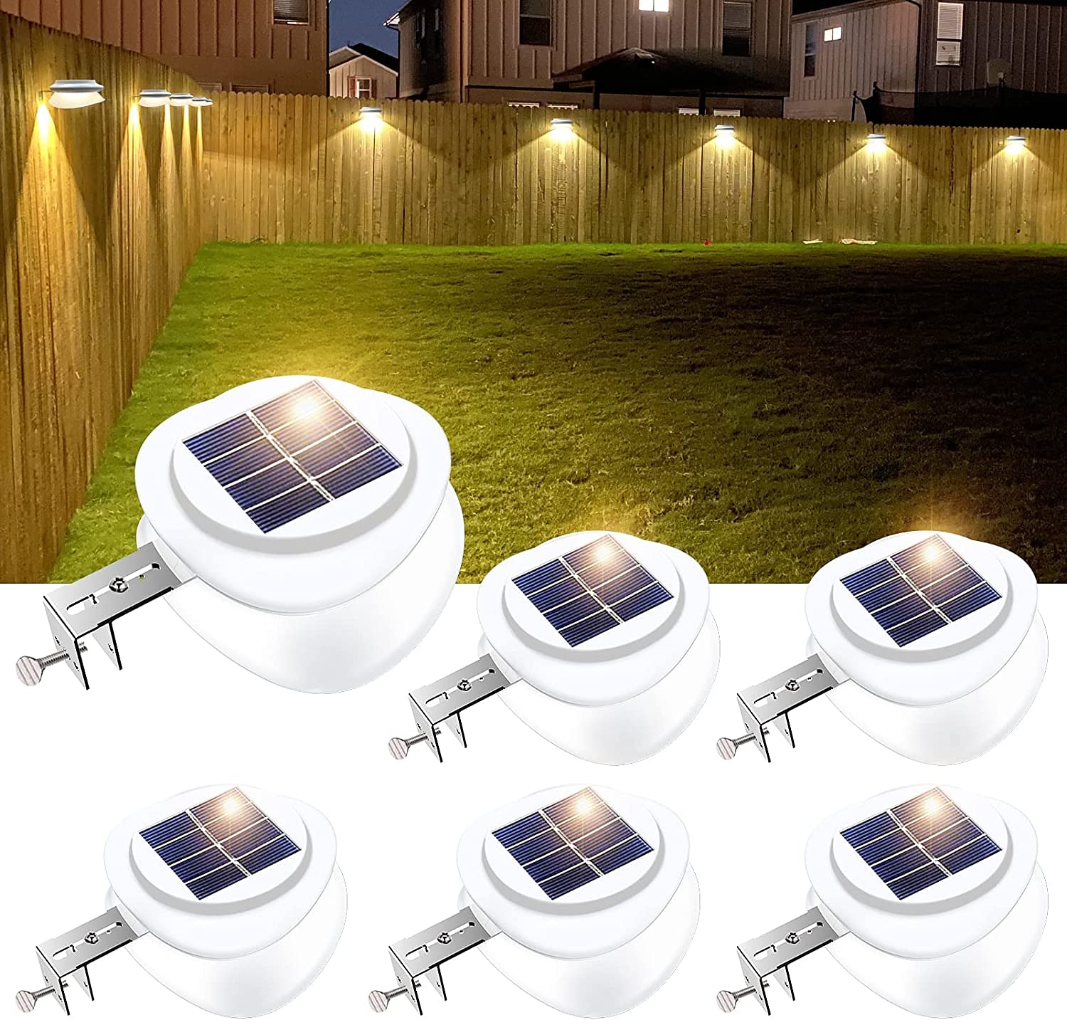 1/4/6 τμχ ηλιακά φώτα υδρορροής υπαίθριο αδιάβροχο ηλιακό φως φράχτη για πρόσβαση στο κατάστρωμα αυλή βεράντα δρόμο γκαράζ σκάλα τοίχος διακόσμηση τοπίου φωτισμός ηλιακό φως νύχτας 2026 - $28.99 –P1