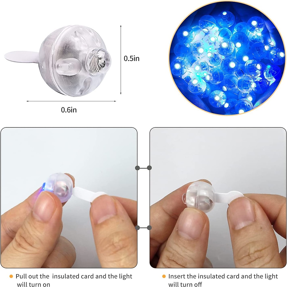 50 stks led ballon licht kleine led licht ronde led bal licht geschikt voor ballon verjaardagsfeestje activiteiten leuke indoor en outdoor bruiloft decoratie benodigdheden 2026 - $24.99 –P1