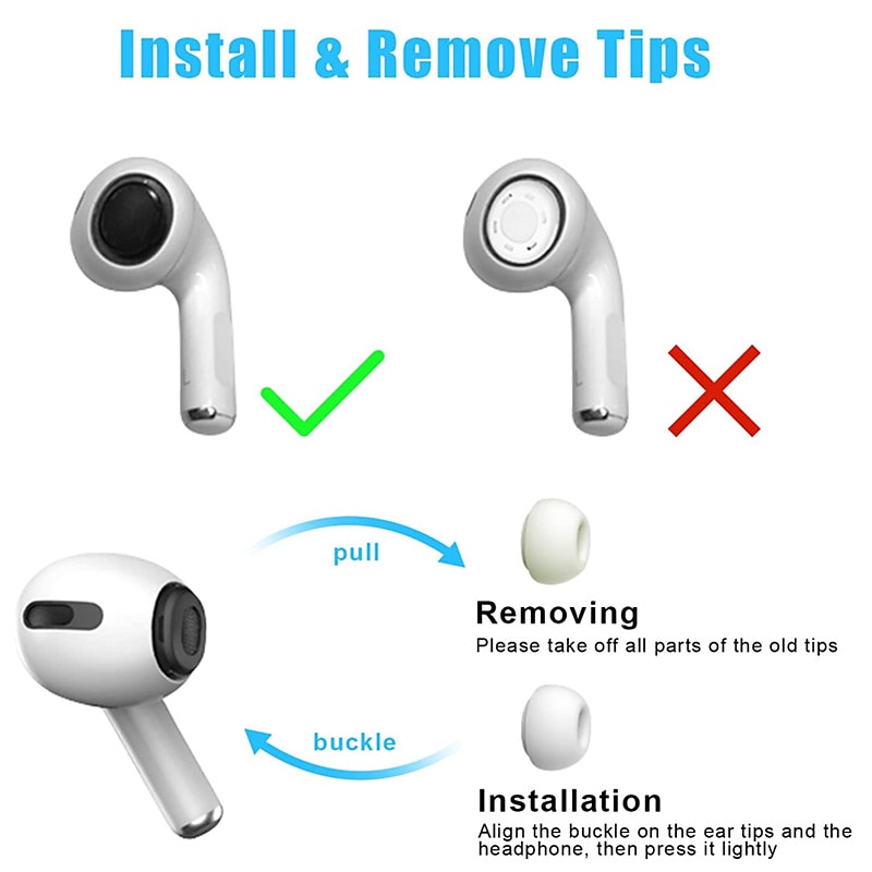 Заушник силиконовый Совместим с Apple AirPods Pro 2nd Generation Воздушные капсулы Pro 2 1 AirPods Pro Очаровательный Круто 2025 - $10.99 –P6