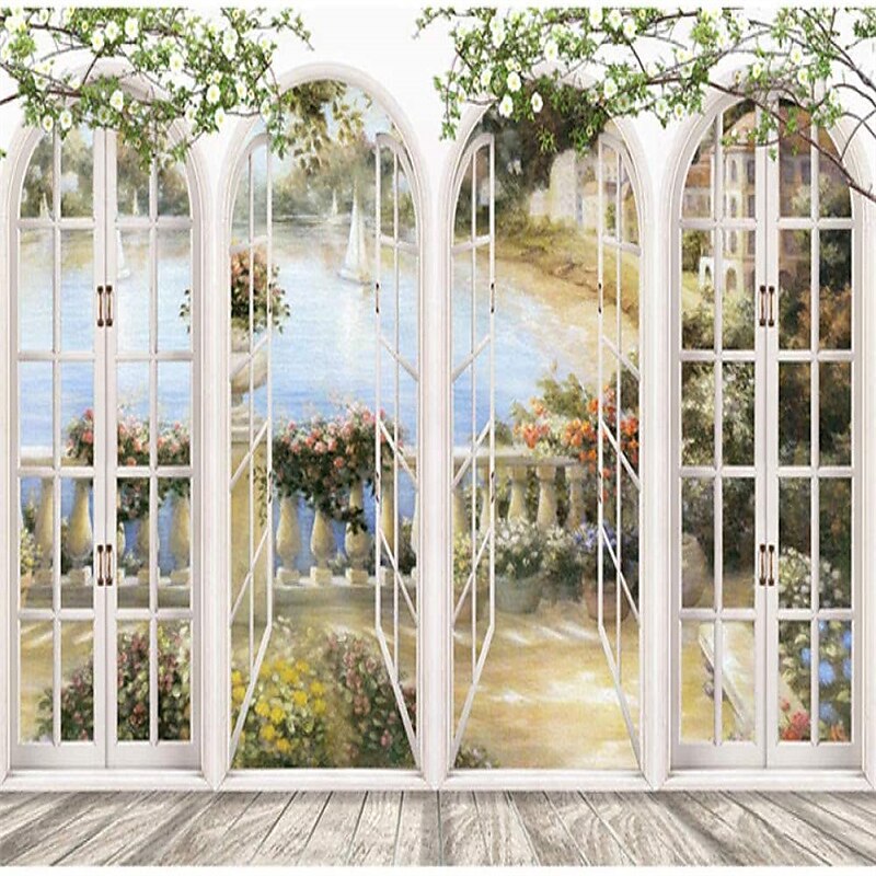 Fondos de pantalla geniales, mural de pared, papel tapiz natural, pegatina de pared de playa que cubre, adhesivo de impresión requerido, lienzo con efecto 3d, decoración del hogar 2025 - $76.99 –P12