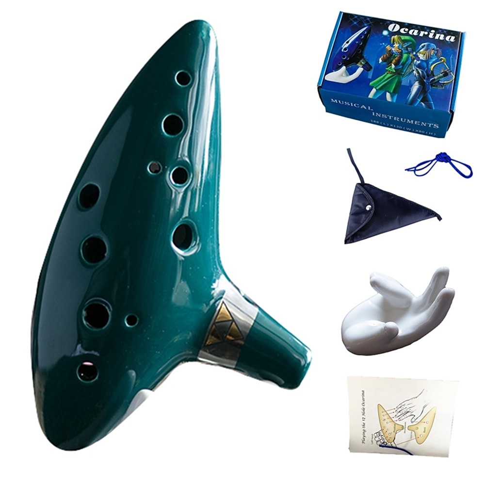12 חורים אוקרינה קרמיקה alto c legend of ocarina כלי נגינה בחליל 2025 - $31.99 –P5