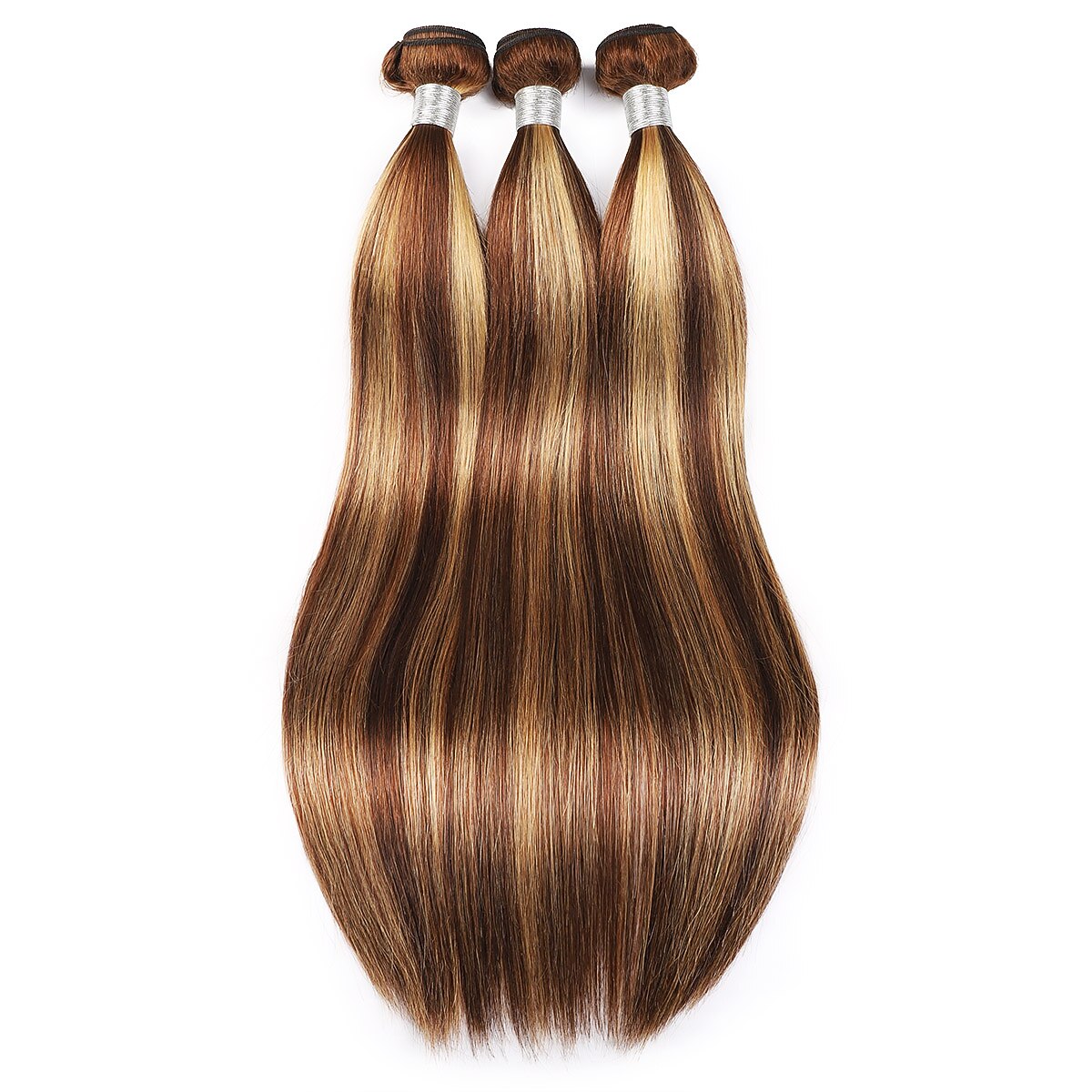melír svazky vlasů panenské rovné lidské vlasy 3 svazky ombre medová blond p4/27 barva 2025 - $124.99 –P1