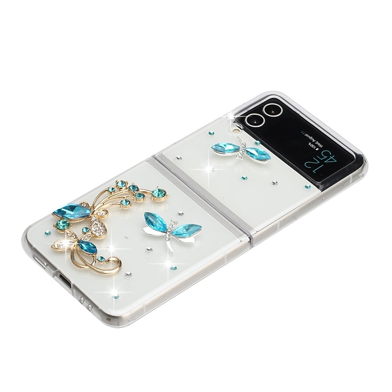 telefon Etui Til Samsung Galaxy Z Flip 6 Z Flip 5 Z Flip 4 Z Flip 3 Flip Case Flipp Bling Rhinstein Krystall diamant PC 2025 - $13.99 –P6