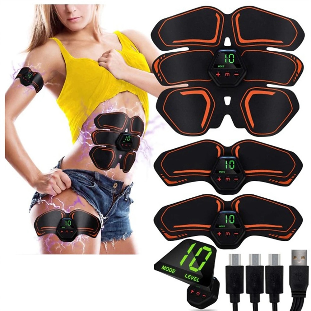 usb abs stimulator spier toner vrouwen mannen armen benen shaper trainer toner abdominale trainingsriem 2025 - $46.99 –P11
