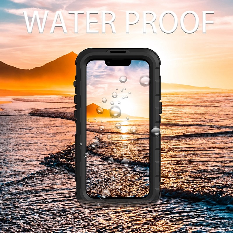 2025年 電話 ケース 用途 iPhone 17 Pro Max 17 Air 16 15 14 Pro Max Plus 13 Pro Max ヘビーデューティー 防水ケース マグセーフ搭載 全身保護 ワイヤレス充電をサポート リストストラップ付き アルミニウム合金 PC シリコーン コレクション – $37.99 –P8