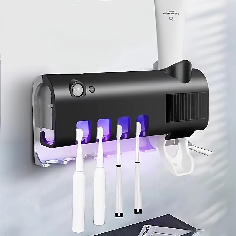 tannbørste uv sterilisator, smart tannbørstedesinfeksjon, veggmontert tannbørsteholder, baderomstilbehør 2025 - $14.99 –P7