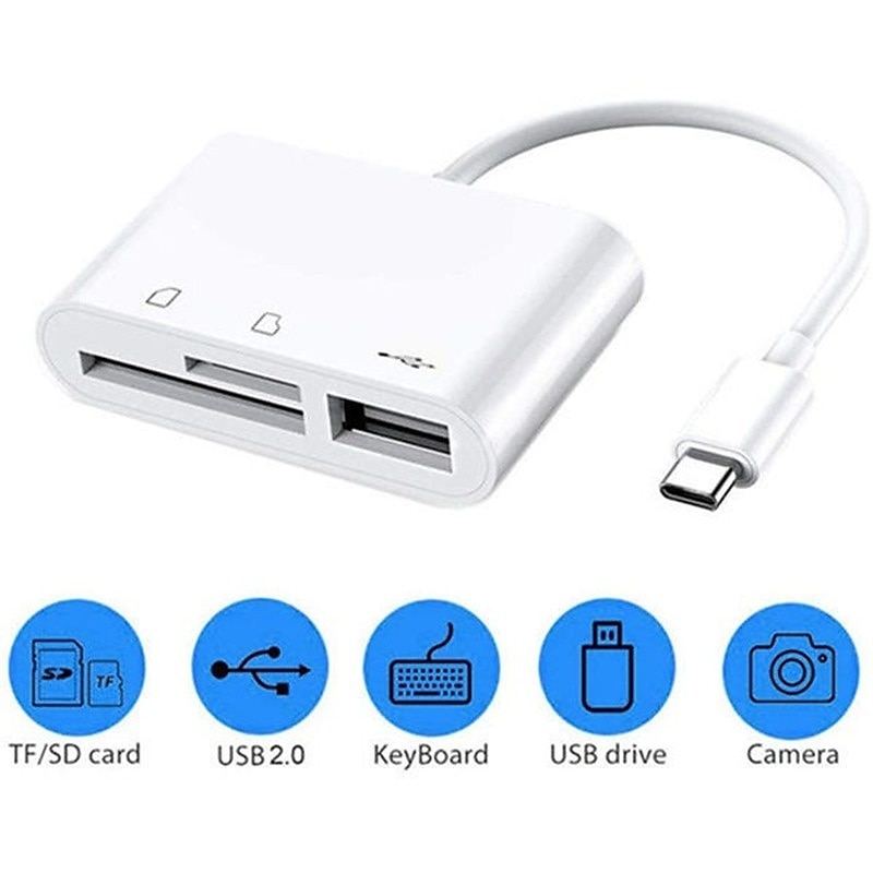 USB C SD Card Reader Adapter Type C Micro SD TF Card Reader Multi-function 3-in-1 OTG Adapter for laptops MacBooks mobile cameras 2025 - $9.99 –P8