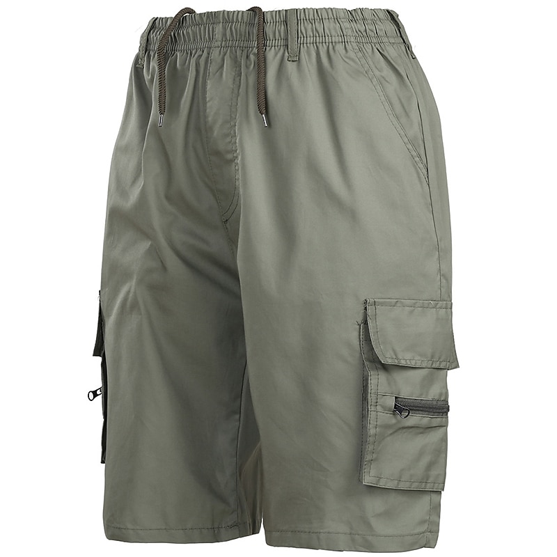 Herre Cargoshorts Shorts Bermudashorts Klapplomme عادي Komfort Pustende utendørs Daglig Ut på byen Mote Gatemote Svart Grønn 2025 - $18.99 –P14