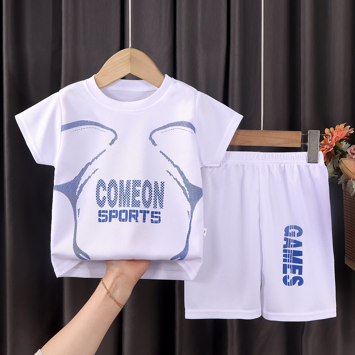 2 osainen Lapset Poikien T-paita ja shortsit Asu Kirjain Lyhythihainen Crewneck Puuvilla Aseta Kausaliteetti Tyylikäs Päivittäin Kesä Kevät 7-13 vuotta Musta Valkoinen Keltainen 2025 - $13.49 –P7