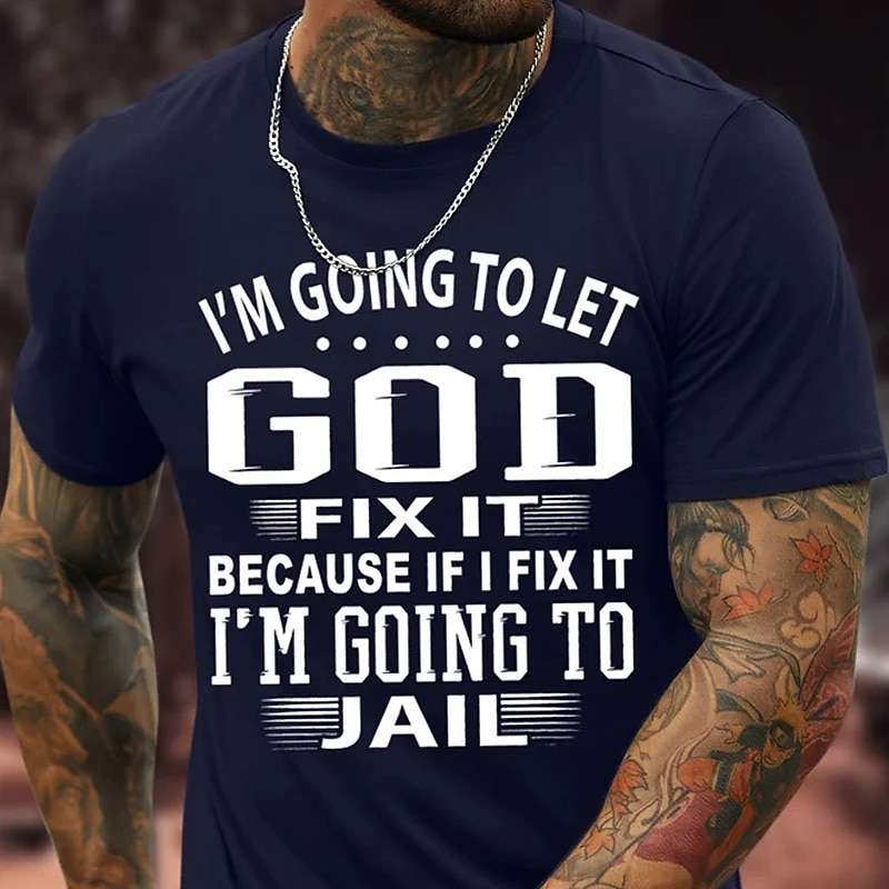 Homme Lettre Impressions Graphiques Foi T-shirt T-shirt graphique 100% Coton Manche Courte Graphique Chemise Noir Blanche Marine foncé T-shirt confortable Vacances Rue Vêtements de créateurs de mode de 2025 ? $15.99 –P5