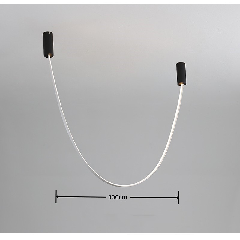 led pendel 2/3/4m liner design 1-lys 4000lm minimalistisk design pendel for spisestue, soverom, stue 2025 - $229.99 –P8