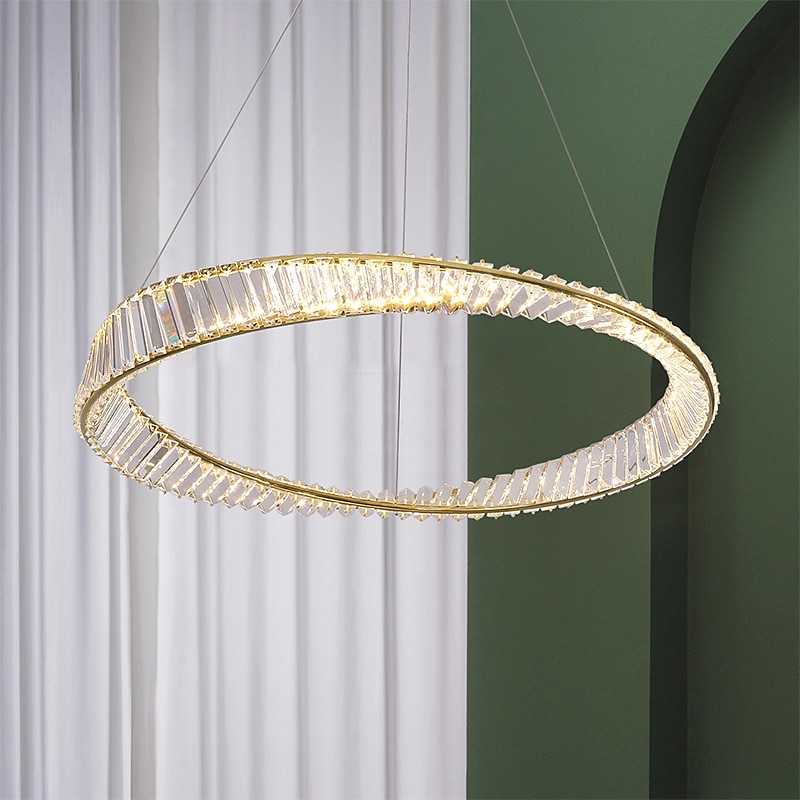 80 cm Circle / Round Design Pendant Light Crystal Sputnik Electroplated Modern 220-240V 2025 - $619.09 –P4