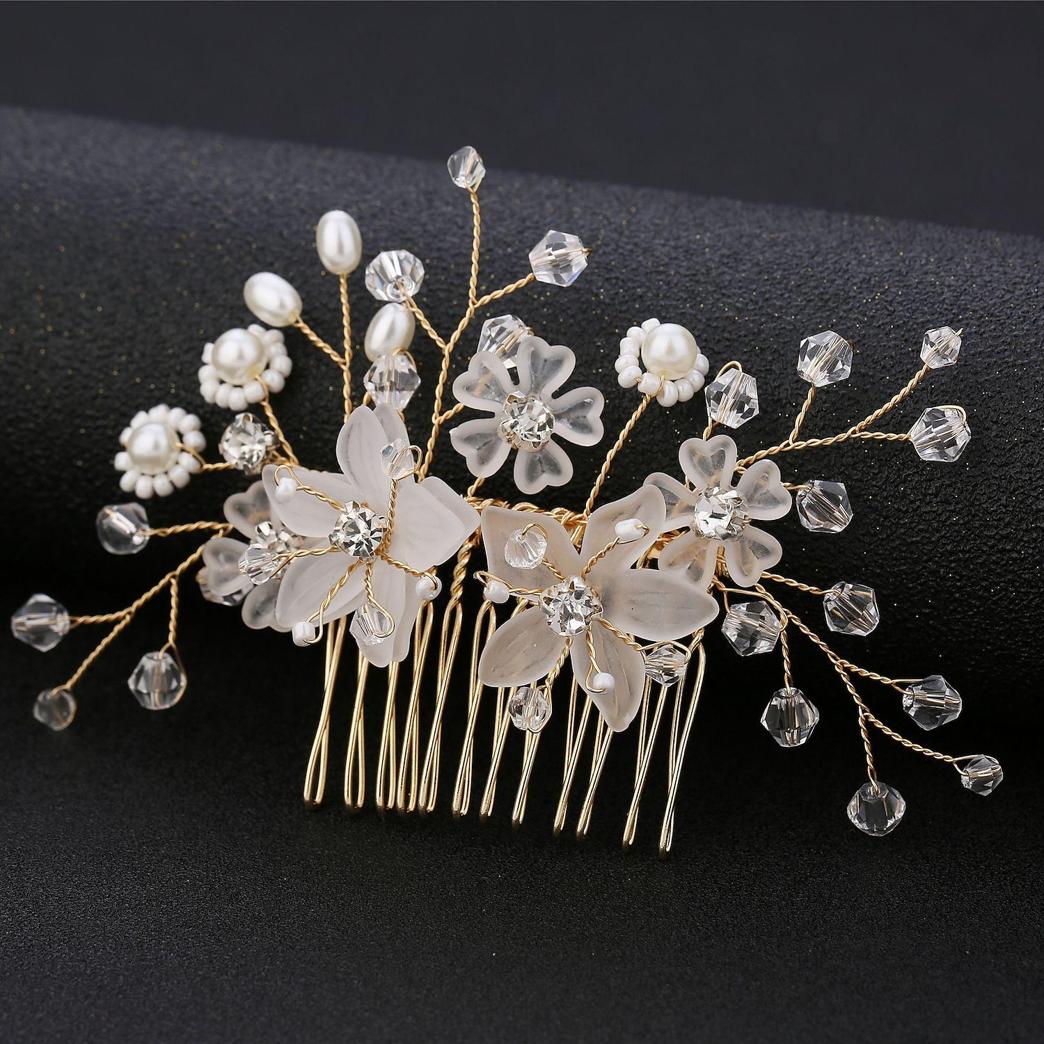 pieptene de păr de mireasă de cristal pentru nuntă, cu strasuri, agrafă de păr de mireasă strălucitoare, accesorii de păr bijuterie pentru femei și fete (argintiu) 2025 - $11.49 –P9