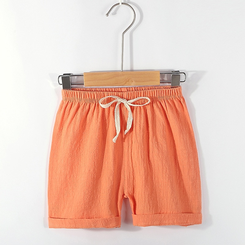 Barn Gutt Shorts Helfarge Komfort Shorts Skole Lin Bedårende Daglig HTX- mørkeblå HTX-grønn HTX-murstein rød Midje midje 2025 - $13.49 –P4