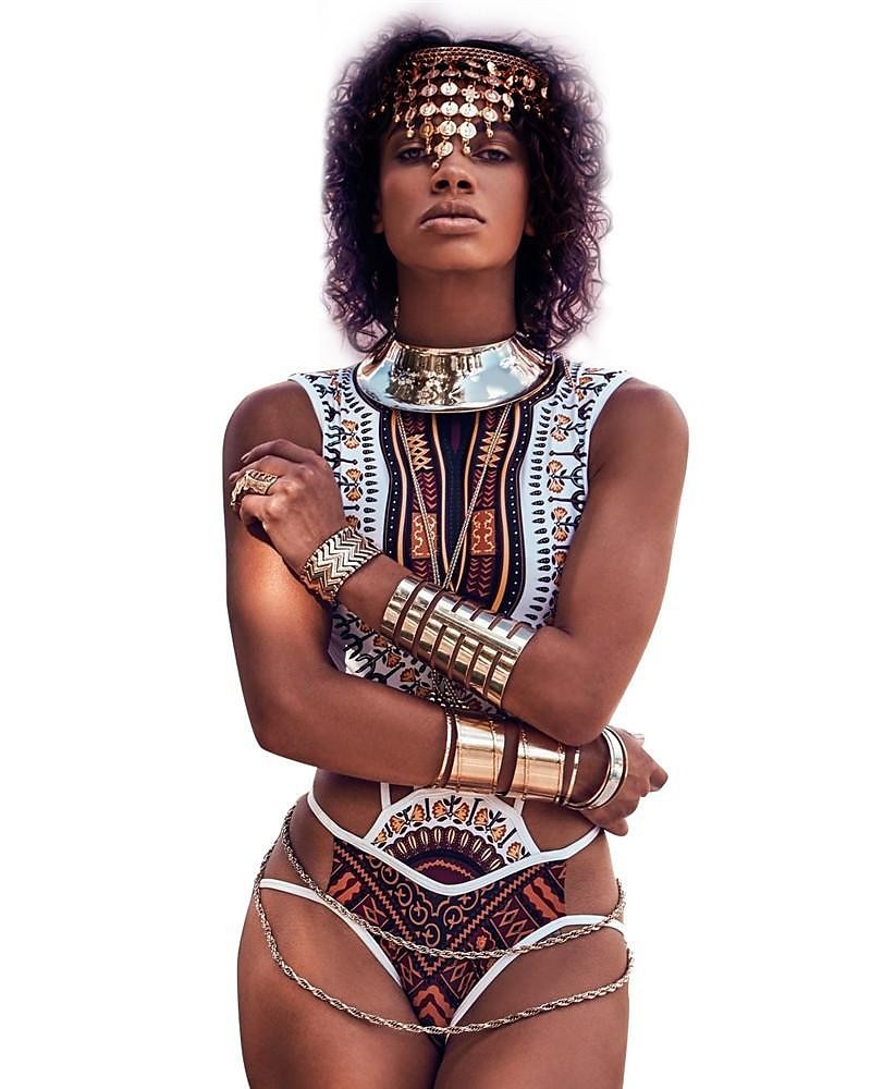 1 pcs Maillots de Bain Bikini Maillots de bain Africain traditionnel Femme Graphic Polyester Noir Blanche Maillot de bain une pièce de 2025 ? $20.99 –P3