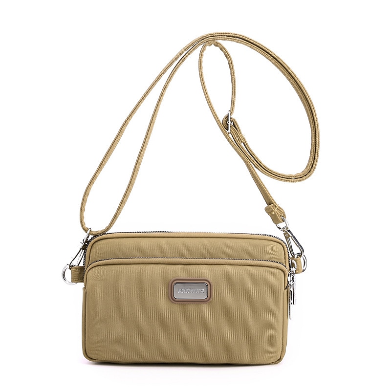 Dam Crossbody-väska Axelväska Hoboväska Nylon Utomhus Dagligen Helgdag Dragkedja Stor kapacitet Vattentät Lättvikt Ensfärgat Ljus och elegant lila Svart Marinblå 2025 - $14.99 –P13