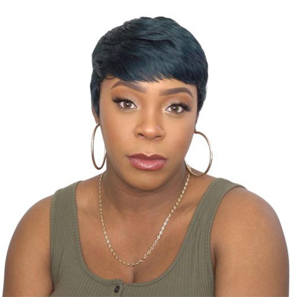 Pixie Cut Perruque Cheveux Humain Vollmaschinell hergestelltes Echthaar, vorgezupfte Perücke, kurzer Bob, günstige Echthaarperücken 2025 - $52.99 –P4
