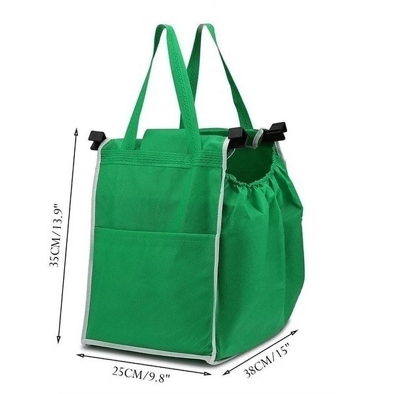 verdikte groene supermarkt winkelwagen boodschappentas stoffen opbergtas non-woven handtas tv product grabbelton 2025 - $10.49 –P11