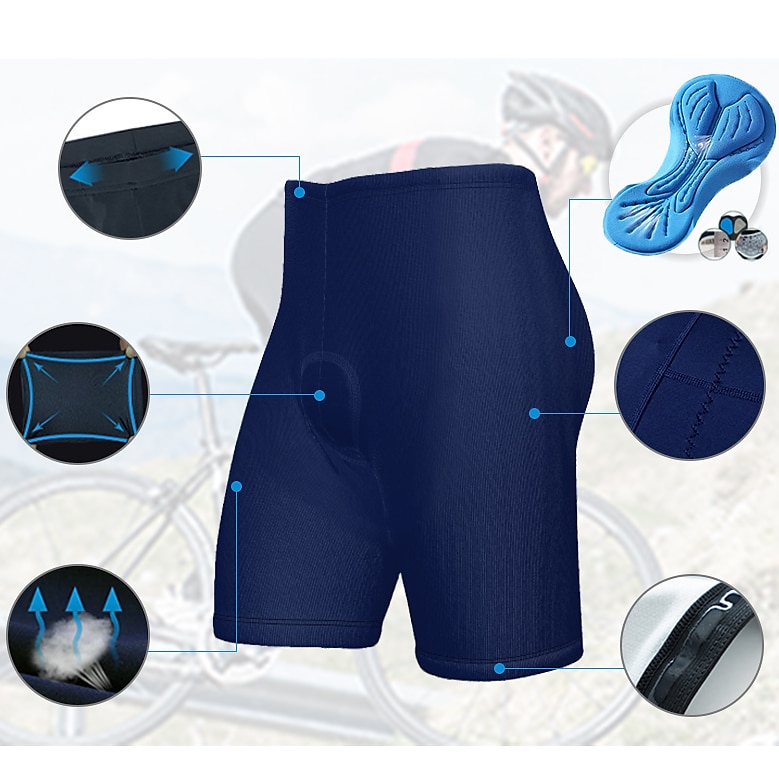 Herre Sykkelshorts Sykkel Fôrede shorts Bunner Fjellsykling Veisykling sport Grafisk Geometrisk 3D Pute Sykling Pustende Hurtigtørkende Gul Rød Polyester Spandex Klær Sykkelklær 2025 - $24.99 -P3