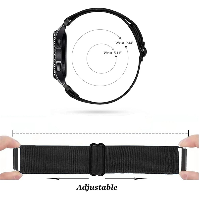 Ремешок для часов для Garmin Forerunner 265 255 Active 5 Venu 3 2 Plus Vivoactive 4 3 Vivomove Sport Approach S42 S40 20mm 22mm Нейлон Замена Ремень 20mm 22mm Эластичный Спортивная петля Браслет 2025 - $9.99 –P7
