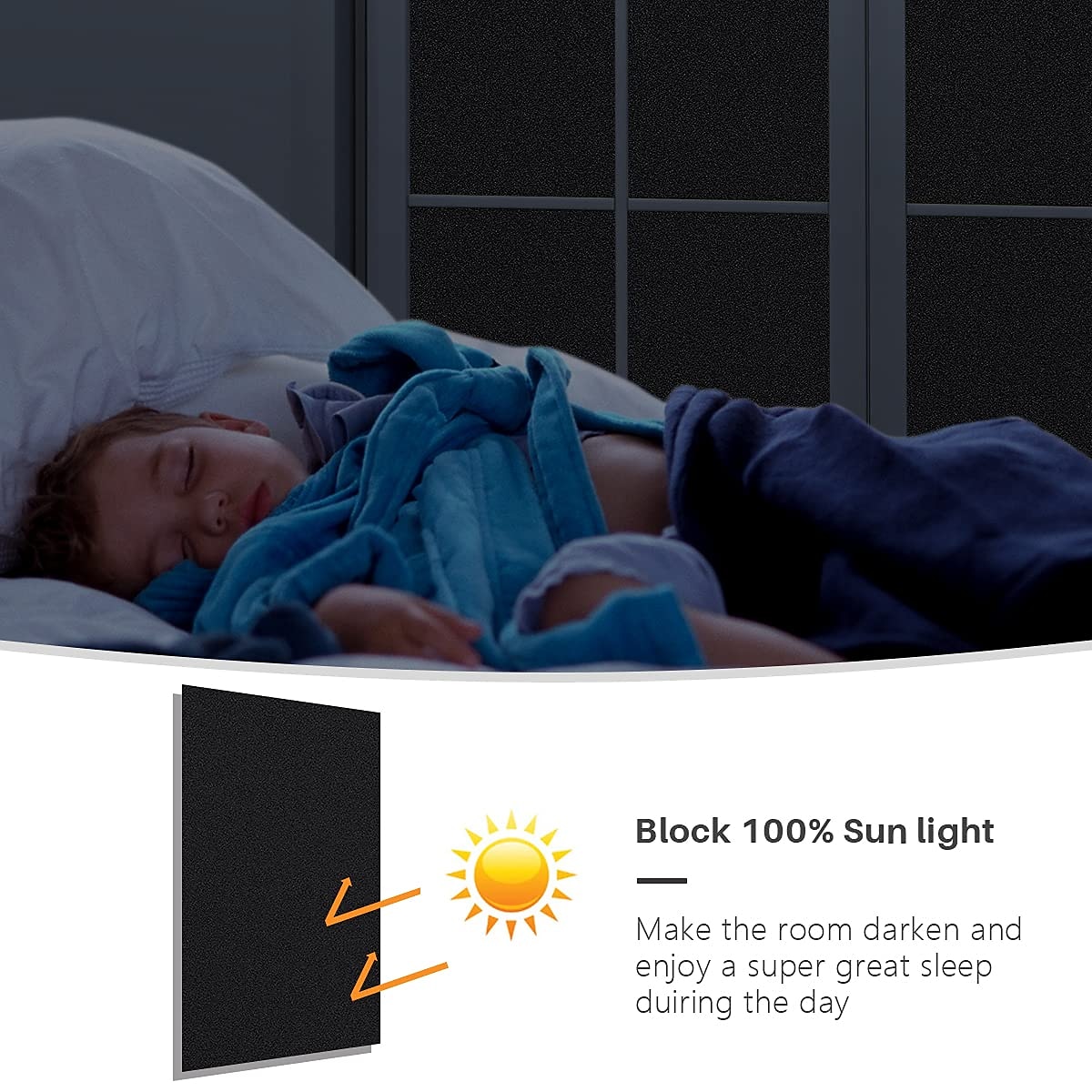 Filme para janela de vidro que cobre a janela, filme preto, decoração de privacidade estática, autoadesivo para bloqueio de UV, controle de calor, adesivos para janelas de vidro 100x45cm/39x18inches de 2026 por $10.49 –P14