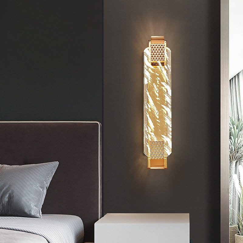 aplice de interior din cristal led stil nordic sufragerie magazine cafenele lumina de perete din oțel auriu + aur roz 110-240v 2025 - $215.69 –P2