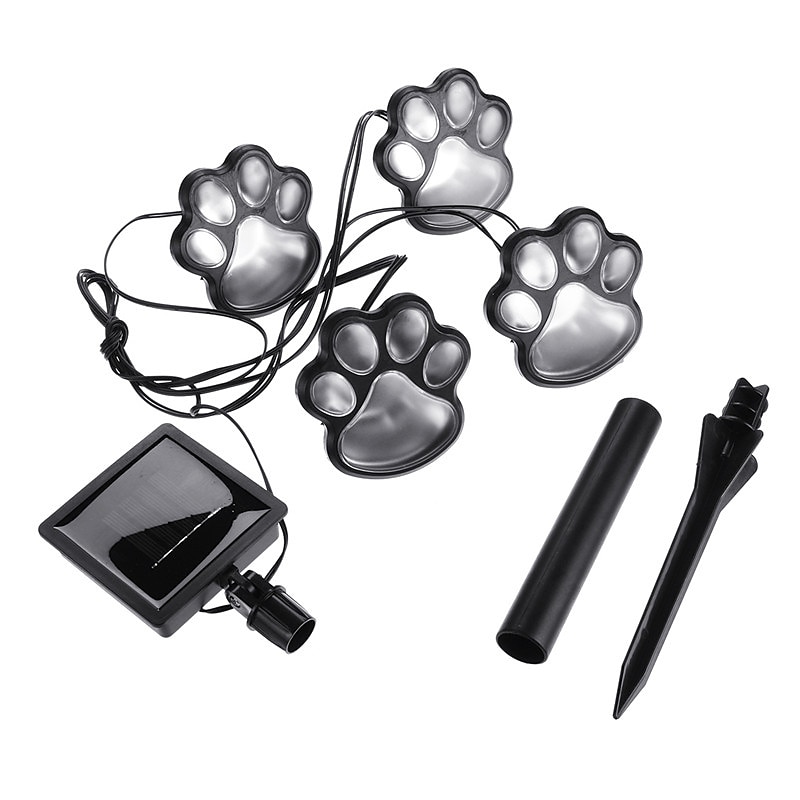Paw Print Solar Outdoor Lights Solar Lights Outdoor Waterproof Dog Paw Lights(Set of 4) Cat Puppy Animal Garden Lights Path Paw Lamp Walkway Lighting for PatioYardAny Pet Lover 2025 - $27.99 –P11