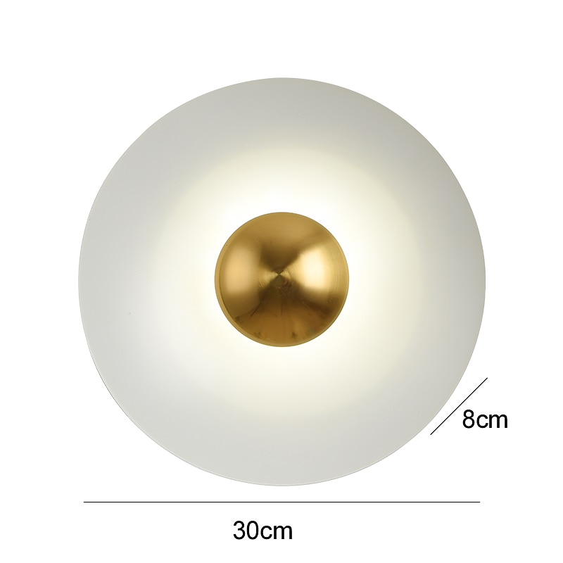 innendørs vegglampe led kobber sirkel design stue soverom metall vegglamper 3000k e26 vegglampe for soverom bad 2025 - $116.99 –P13