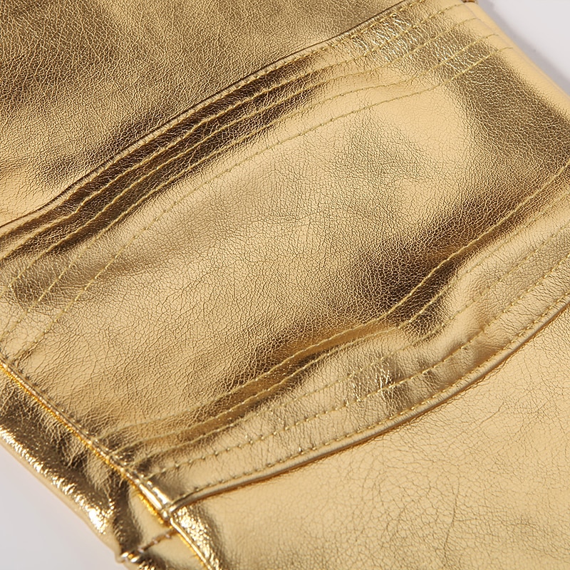 Per uomo magro Pantaloni Pantaloni in ecopelle Gamba dritta Tinta unita Lunghezza intera Feste Per uscire Serata Streetwear Moda Argento Nero Media elasticità del 2025 a $25.99 –P10