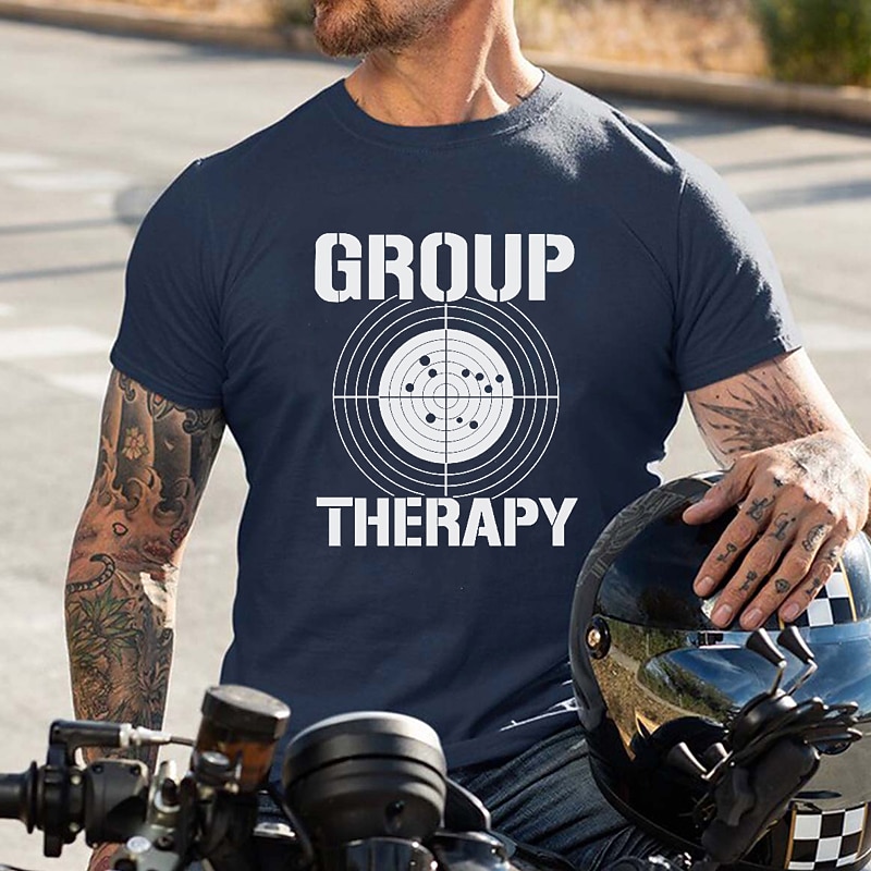 2026年 メンズ 面白い 射撃ターゲット 'グループセラピー' 趣味グラフィック Tシャツ  コレクション – $17.49 –P5