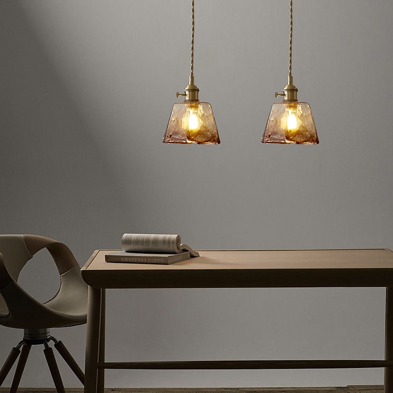 LED Pendant Light Mini Glass Copper Pendant Ceiling Hanging Light with Glass Shade Clear Glass Pendant Lighting for Bedroom Living Dining Room Kitchen 2025 - $148.99 –P4