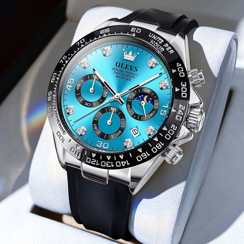 Кварцевые часы OLEV для мужчин спортивные наручные часы светящиеся хронографы с календарем многофункциональные водонепроницаемые с силиконовым браслетом 2026 - $43.99 –P13