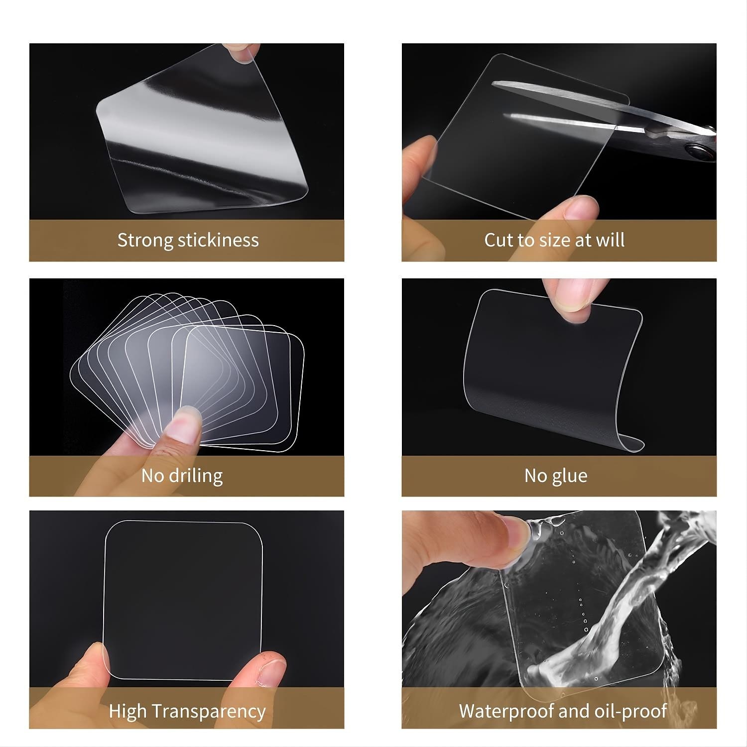 50pcs Strong Adhesive Double Sided Tape Heavy Duty ,Traceless Transparent Tape Removable Strips Sticky Nano Tape,Household, Carpet,Nano Double Sided Tape Picture Hanging Strip, Back to School Gift 2026 - $11.99 –P9