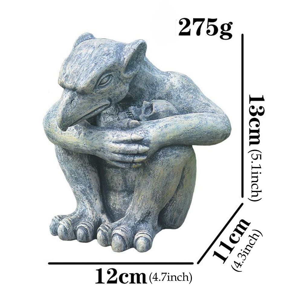 chrlič gothic decor socha, chrlič zahradní socha strážce, středověký chrlič krbová římsa kancelář ložnice zahradní dekorace 2025 - $15.49 –P3