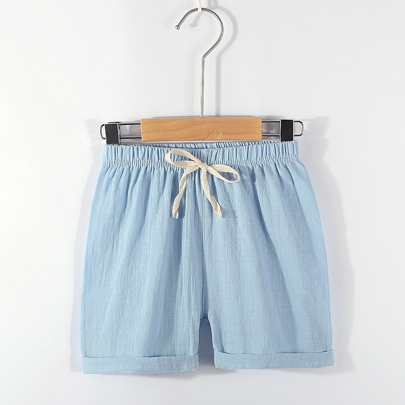 Barn Gutt Shorts Helfarge Komfort Shorts Skole Lin Bedårende Daglig HTX- mørkeblå HTX-grønn HTX-murstein rød Midje midje 2025 - $13.49 –P8