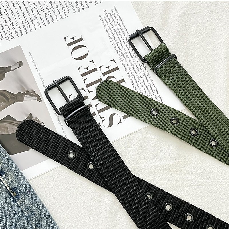Муж. ремень Тактические пояса холст Нержавеющая сталь / железо Армия армия Полотняное плетение Синий Черный На каждый день На выход выходные Нейлоновый рабочий ремень Web 2025 - $7.99 –P3