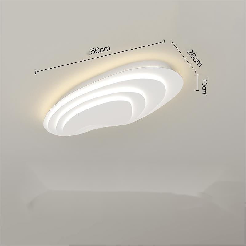 moderne taklampe som kan dimmes med fjernkontroll 56 cm innfelt taklampe akryl lampeskjerm lysekrone soverom stue 2025 - $230.29 –P2