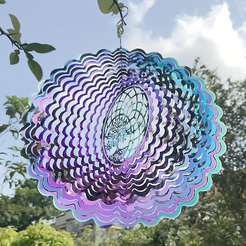 1pc 3d hangende wind spinner buiten decor voor 3d tuin windgong metalen yard spinners 3d roestvrij stalen spinner geschenken levensboom 3d spinner met 360° roterende haak 2025 - $35.99 –P1